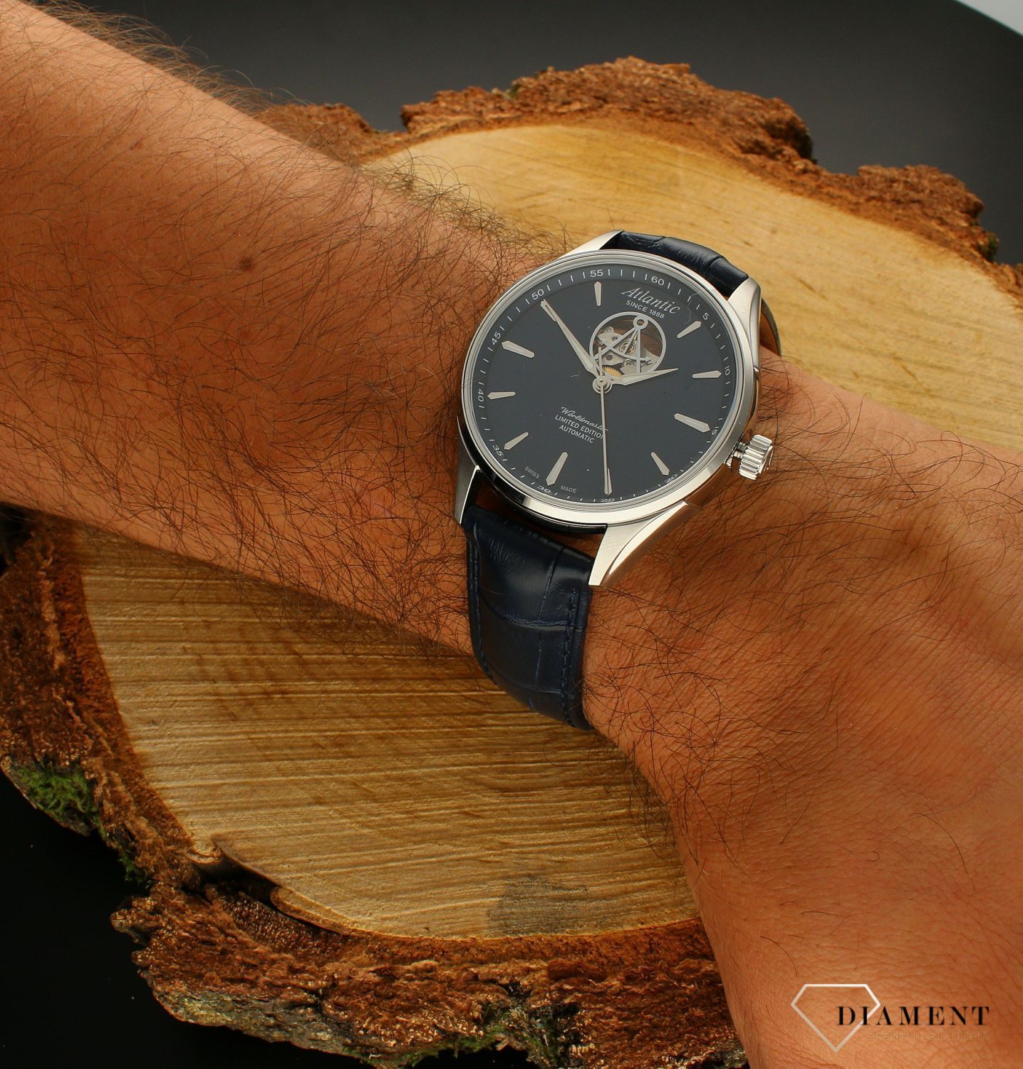 Zegarek męski na pasku Atlantic Worldmaster Open Heart Limited Edition 52780.41.51.webp