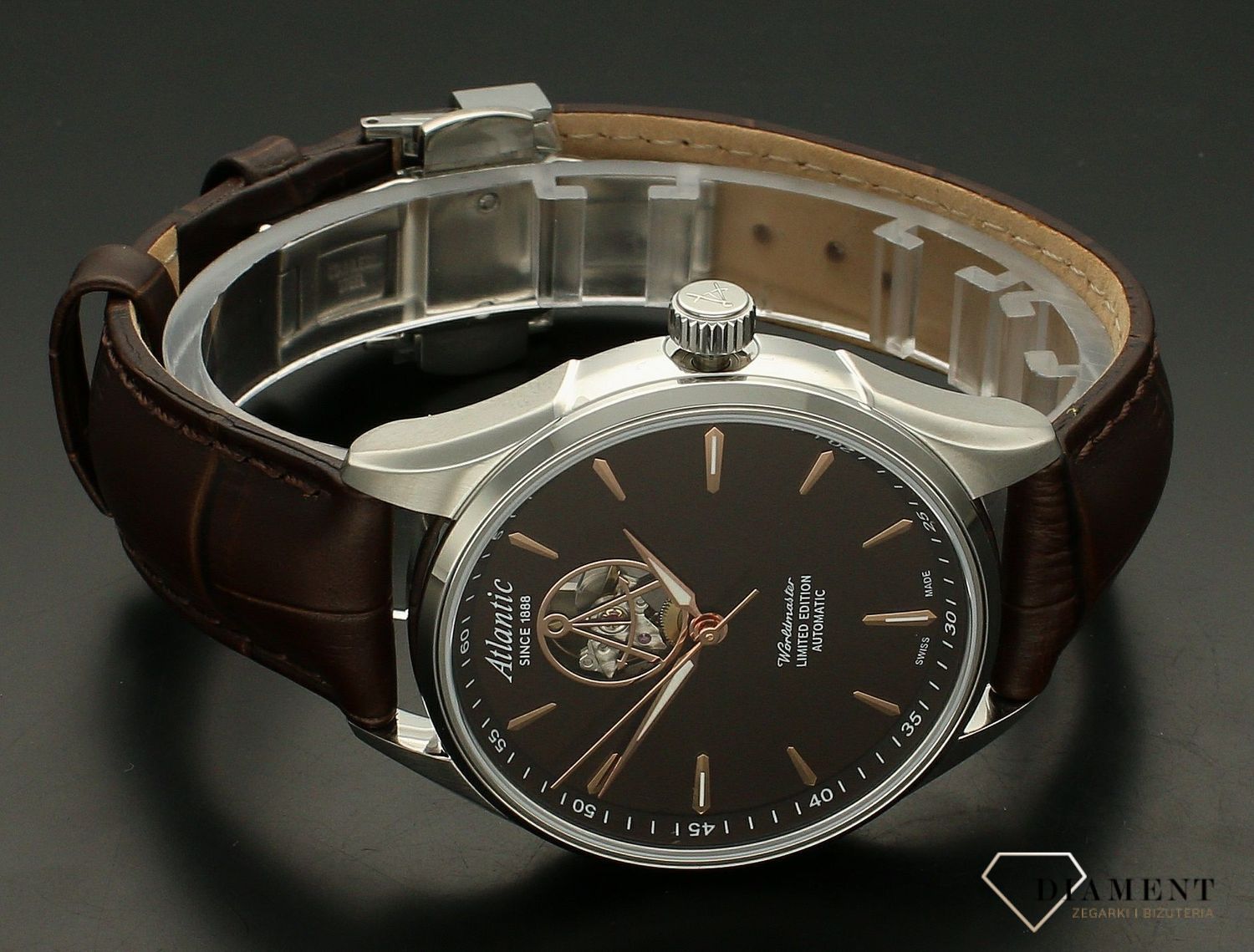 Zegarek męski na pasku Atlantic Worldmaster Open Heart Limited Edition 52780.41.81R.webp