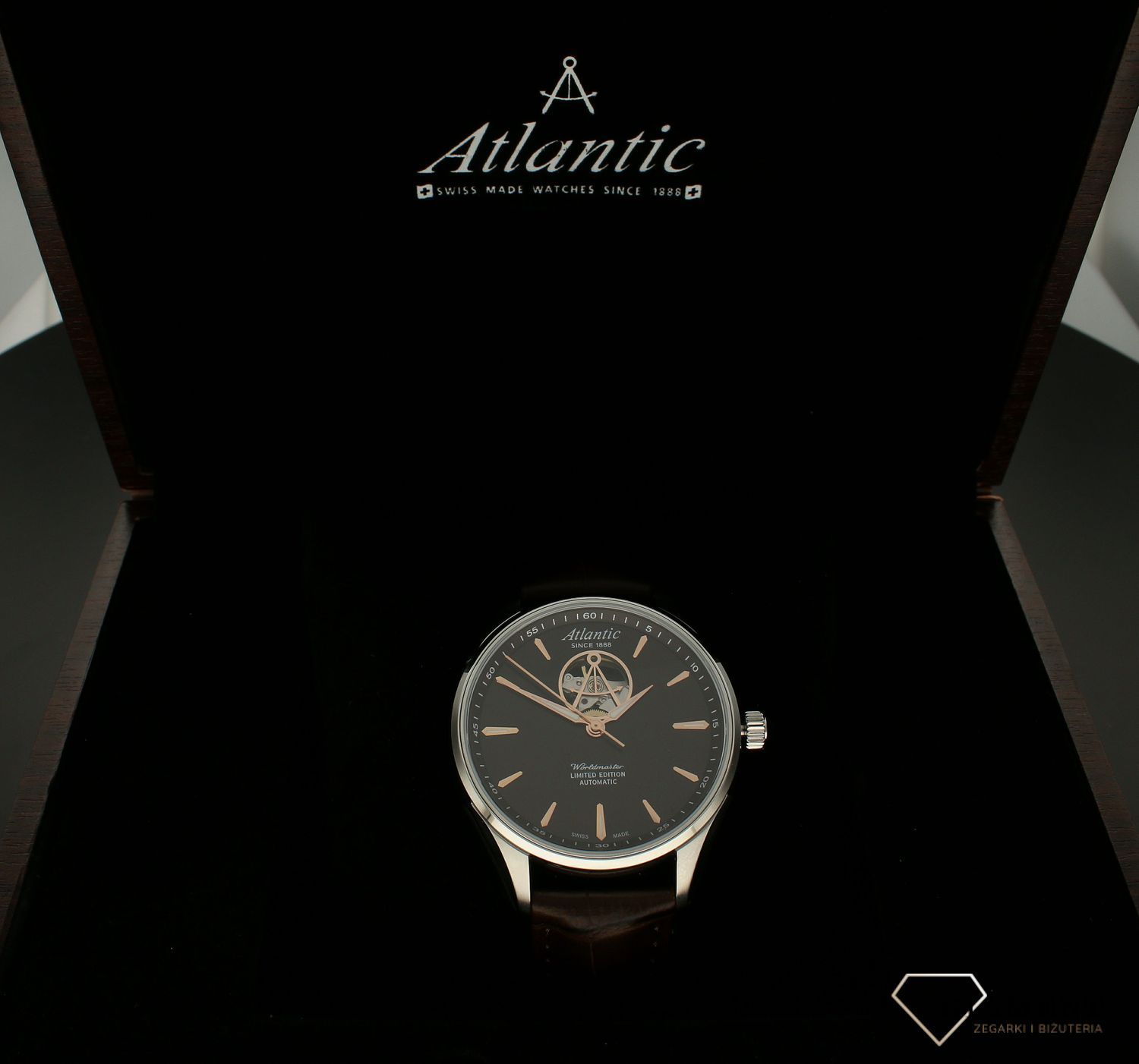 Zegarek męski na pasku Atlantic Worldmaster Open Heart Limited Edition 52780.41.81R.webp