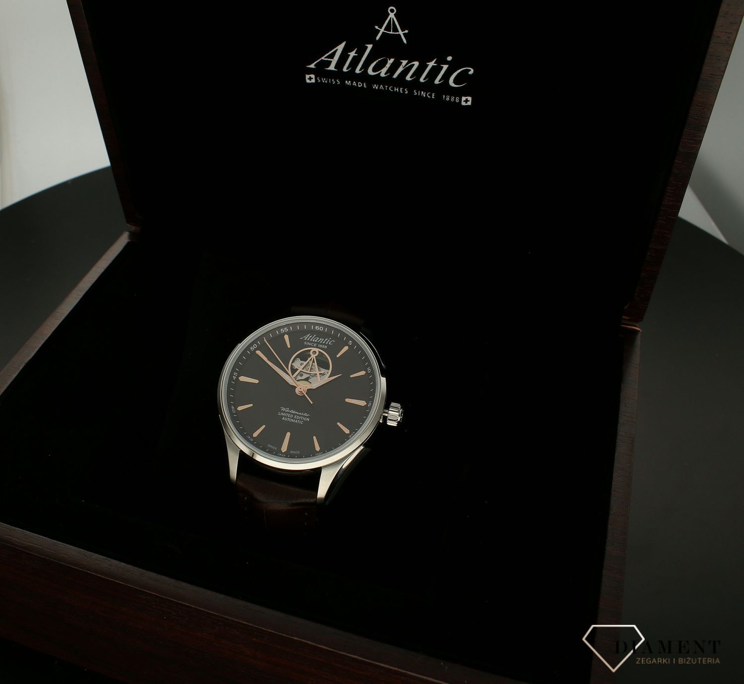 Zegarek męski na pasku Atlantic Worldmaster Open Heart Limited Edition 52780.41.81R.webp