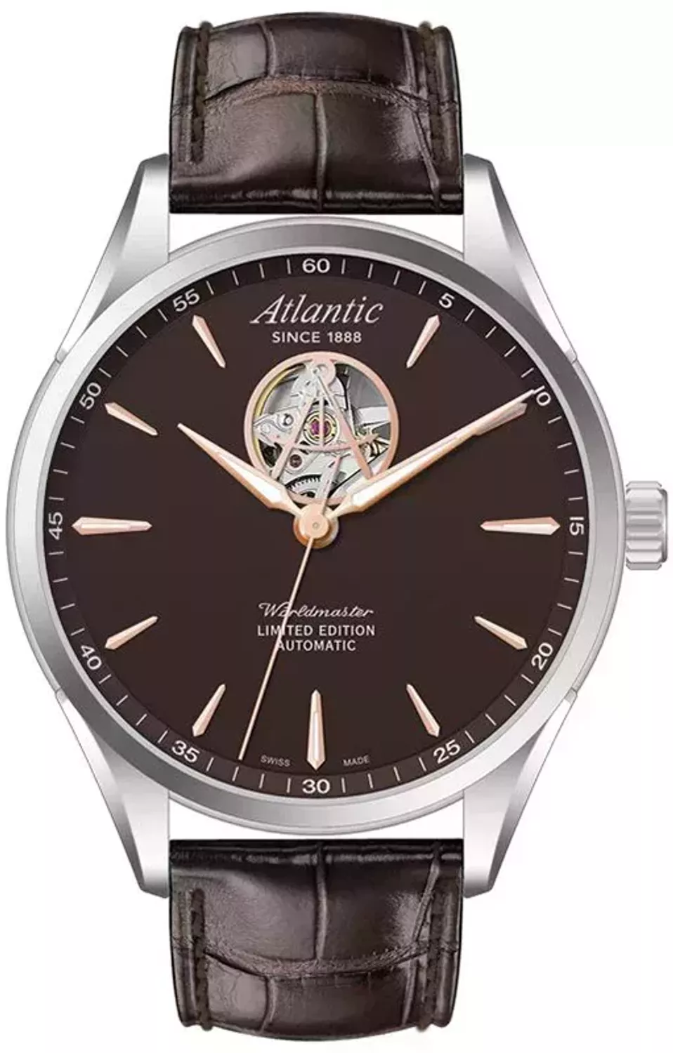 Zegarek męski na pasku Atlantic Worldmaster Open Heart Limited Edition 52780.41.81R.webp
