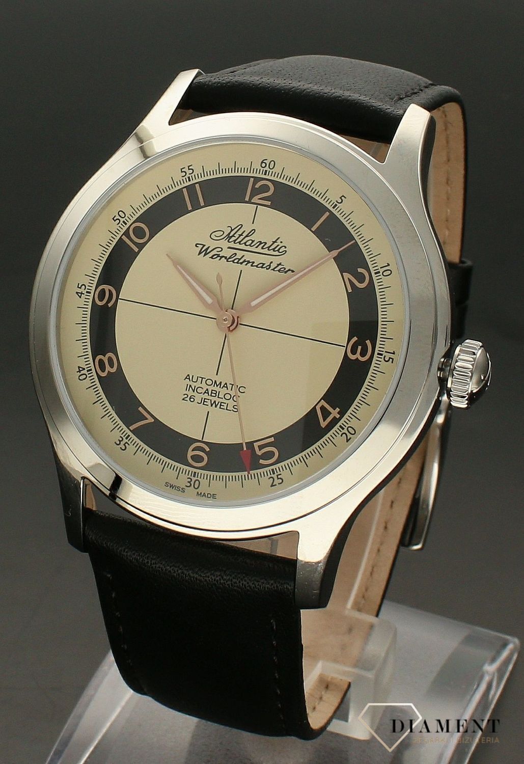 Zegarek męski na pasku Atlantic The Original Automatic Worldmaster 53754.41.93RBK.webp