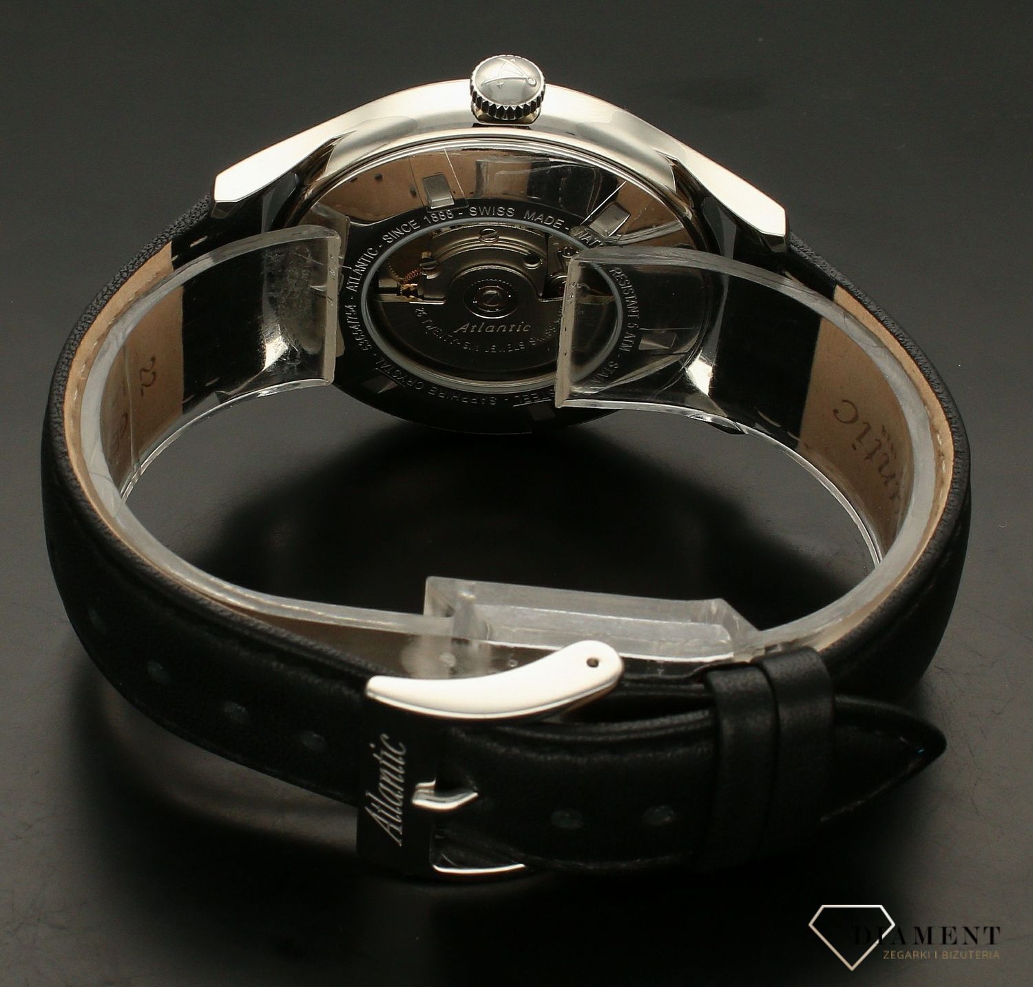 Zegarek męski na pasku Atlantic The Original Automatic Worldmaster 53754.41.93RBK.webp