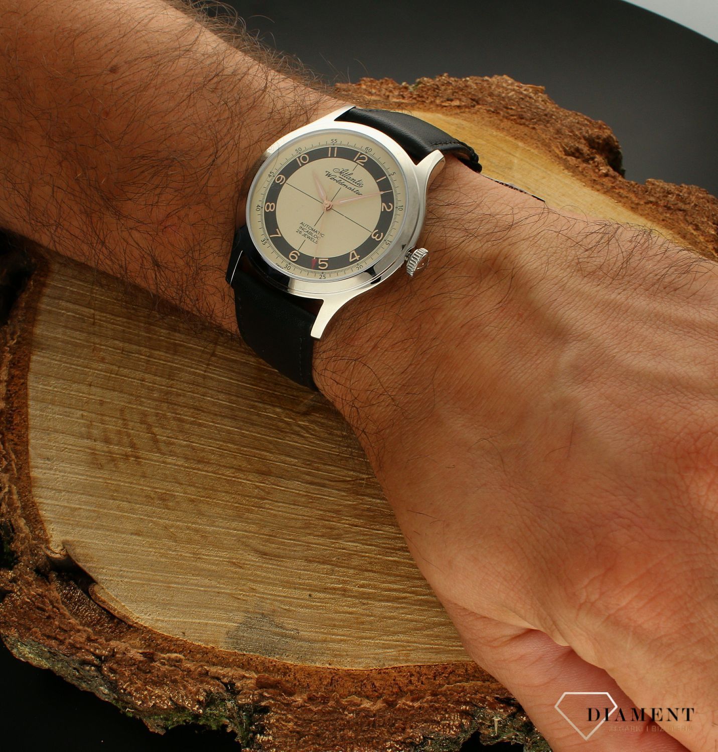 Zegarek męski na pasku Atlantic The Original Automatic Worldmaster 53754.41.93RBK.webp