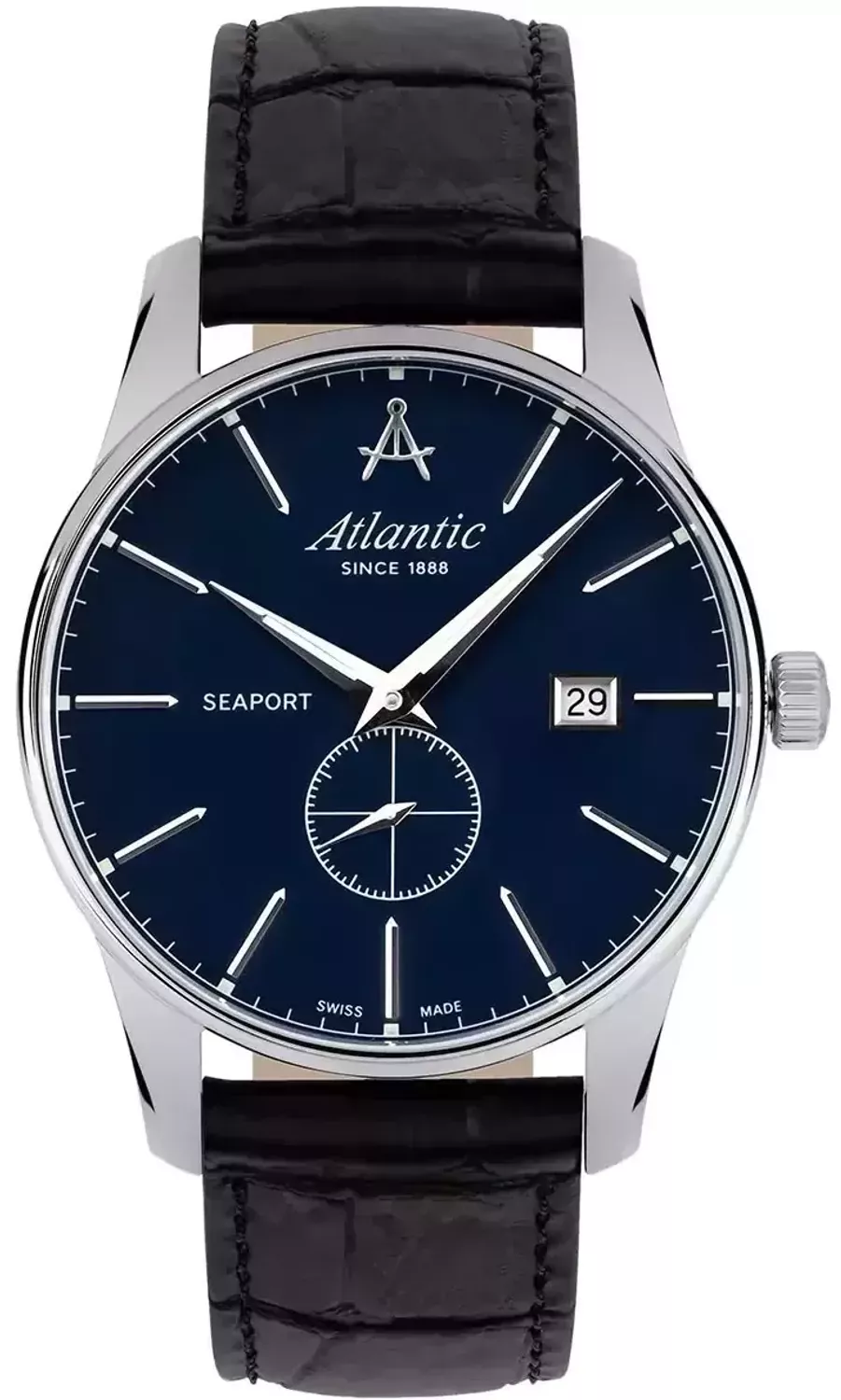 Zegarek Atlantic Classic Sapphire Seaport męski 56352.41.51 wyposażony jest w kwarcowy mechanizm, zasilany za pomocą baterii. Posiada bardzo wysoką dokładność mierzenia czasu 0 sekund w przeciągu 30 dni.1.webp