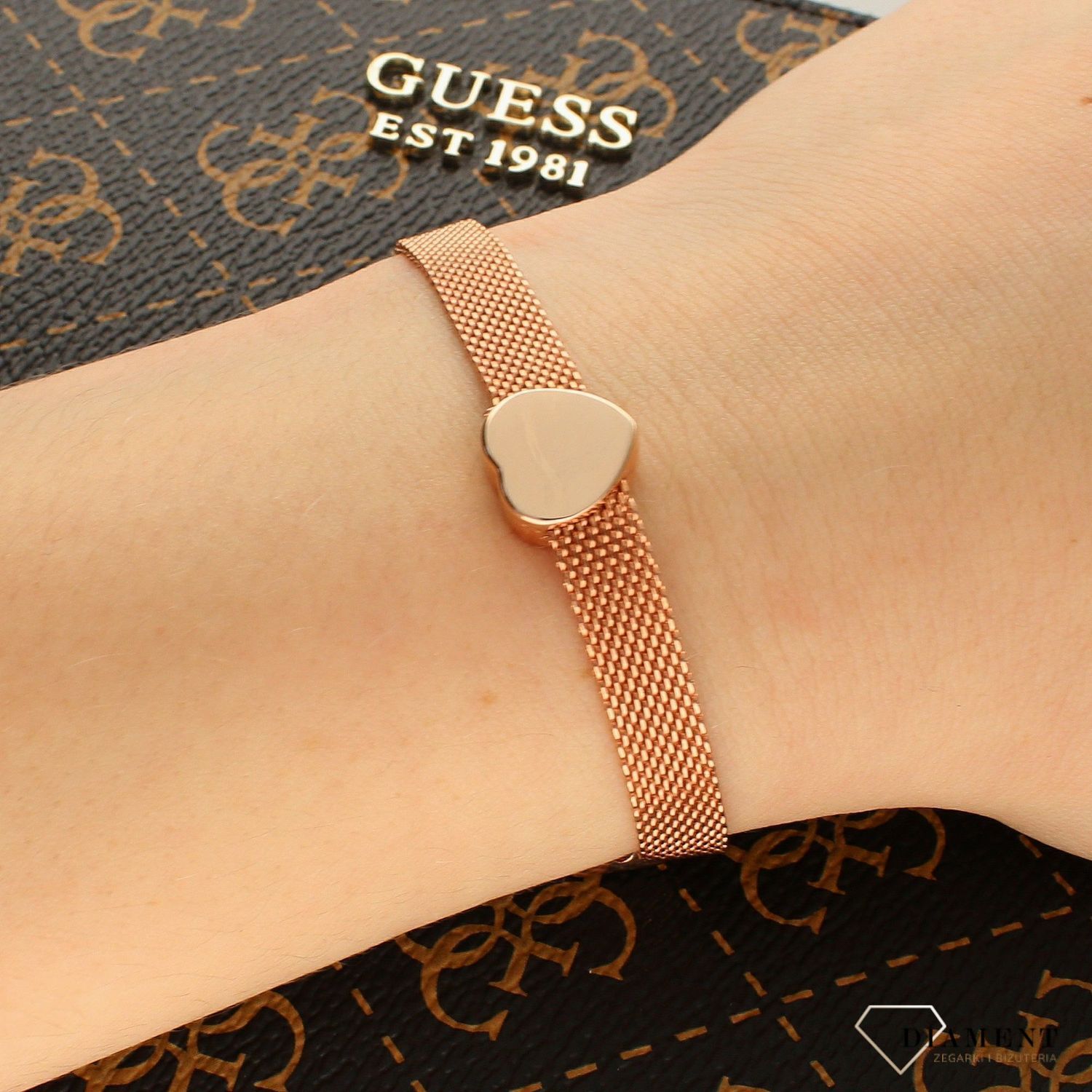 Bransoletka płaska typu mesh w pozłoceniu różowego złota 925 587712.jpg