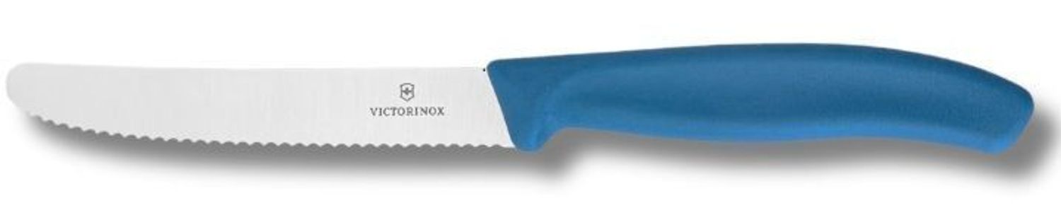 Victorinox 6.7832.C1 – ząbkowany nóż do pomidorów i owoców z ergonomiczną rękojeścią. Swiss Made, stal nierdzewna, długość ostrza 11 cm, kolor niebieski.1.jpg