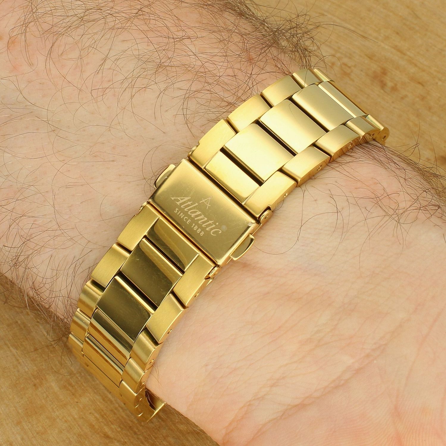 Zegarek Męski Atlantic Seapair 60335.45.69 – Czarna Tarcza, Złota Bransoleta.jpg