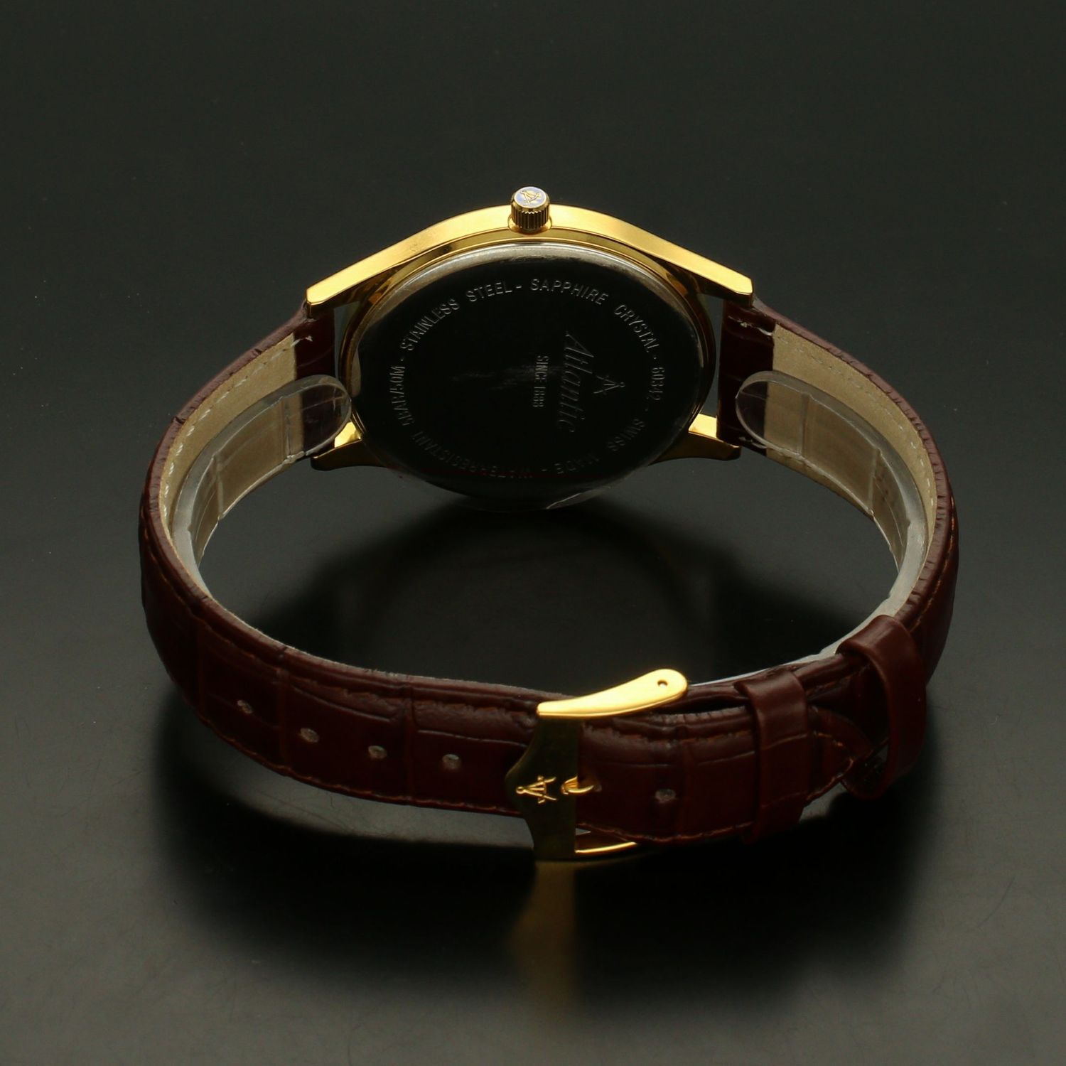 Zegarek męski Atlantic pozłacany na brązowym pasku Seabase 60342.45 (1).jpg