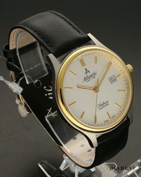 Zegarek męski na pasku Atlantic Seabase 60343.43.21 to niezwykle elegancki zegarek o wyprofilowaych bokach koperty i eleganckim skórzanym pasku. Męski zegarek elegancki dla mężczyzny. Idealny zegarek na prezent (3).jpg