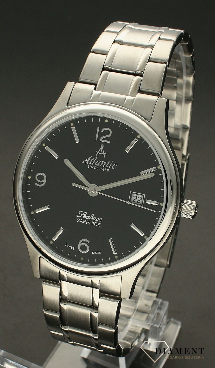 Zegarek męski Atlantic Seabase 60348.41.65.  Zegarek męski na bransolecie. Zegarek męski Atlantic Seabase. Zegarek ze szkłem szafirowym. Męski zegarek klasyczny idealny na prezent (3).jpg