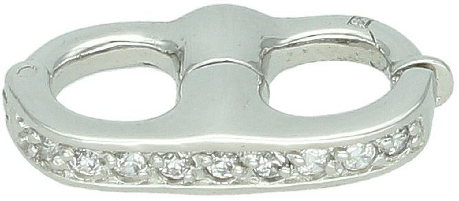 Zapięcie magnetyczne do pereł ze srebra próby 925, zdobione cyrkoniami. Wymiary 1,8 cm x 3 mm. Eleganckie, wygodne i bezpieczne.01.jpg