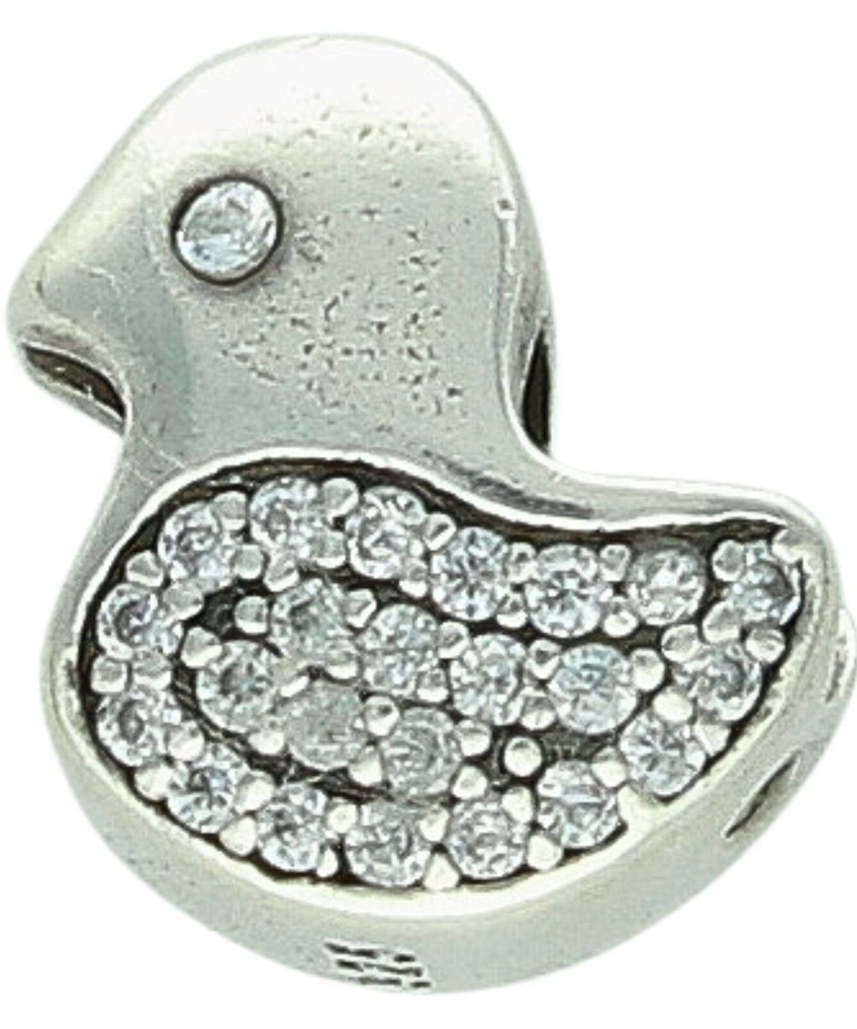 Srebrny charms 925 do Pandora – kaczuszka z białą cyrkonią Ag.jpg