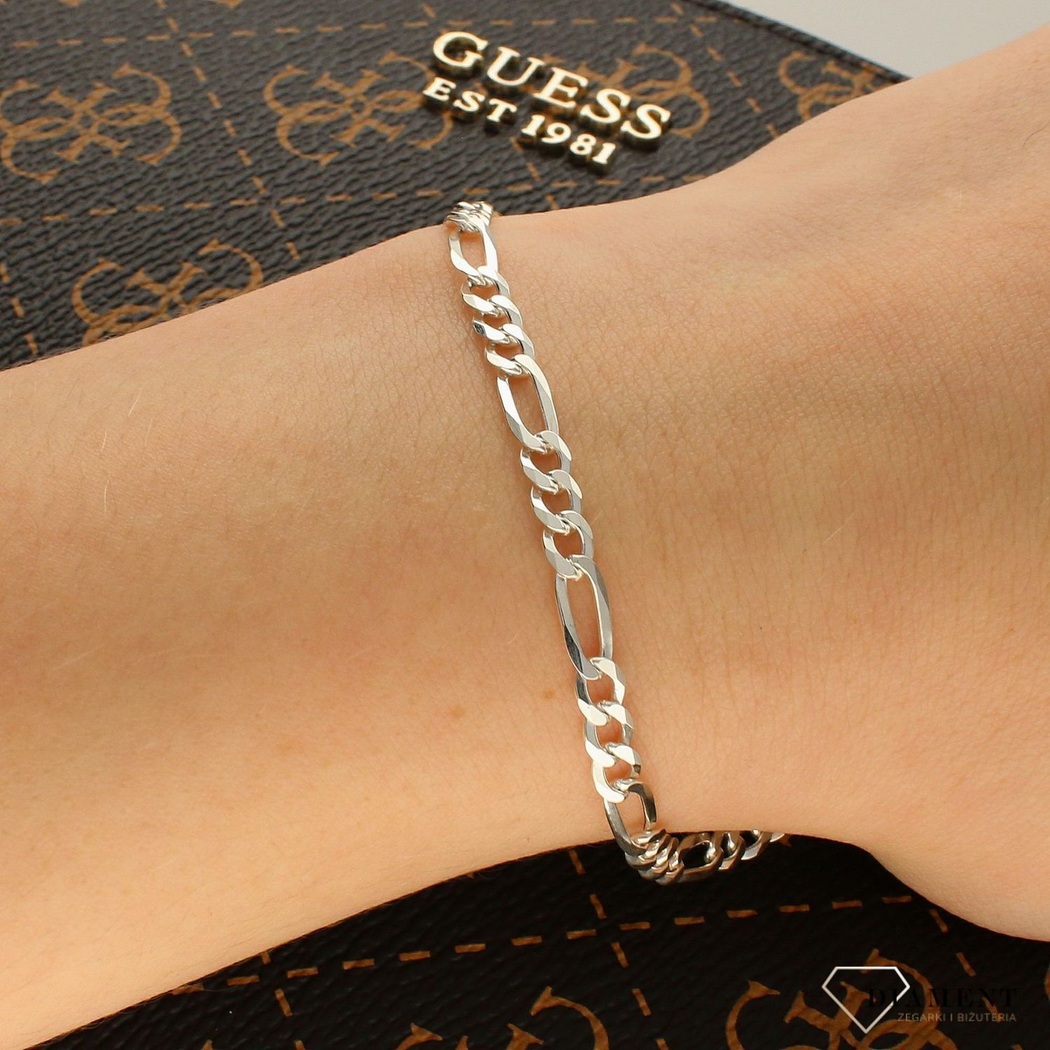 Bransoleta srebra 925 Figaro 0,4 mm 607148.jpg