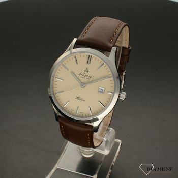 Zegarek męski ⌚ Atlantic na brązowym pasku 62341.41.91 Zegarki męskie na pasku ✓ (1).jpg