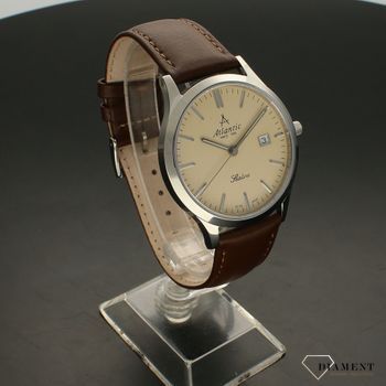 Zegarek męski ⌚ Atlantic na brązowym pasku 62341.41.91 Zegarki męskie na pasku ✓ (2).jpg