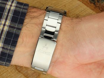 Elegancki zegarek męski Atlantic Sealine 62346.41.51 z mechanizmem kwarcowym, niebieską tarczą, stalową bransoletą i szafirowym szkłem odporne na zarysowania.4.jpg
