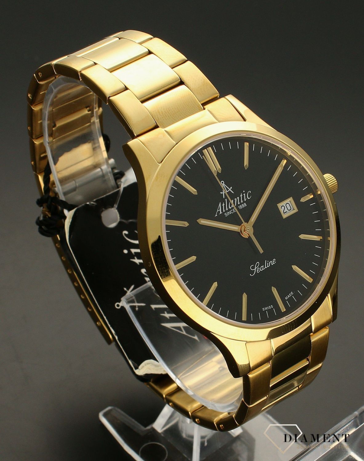 Zegarek męski Atlantic Sapphire na bransolecie w złotym kolorze 62346.45.61.jpg