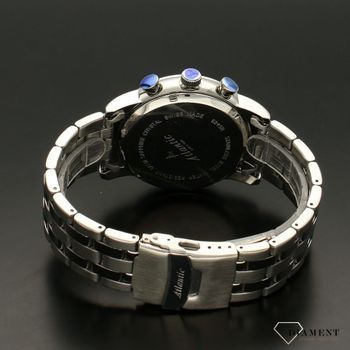Zegarek męski ze stalową kopertą i bransoletą. Zegarek posiada męską, niebieską tarcze pasującą do każdej męskiej stylizacji. Idealny pomysł na prezent.  (4).jpg