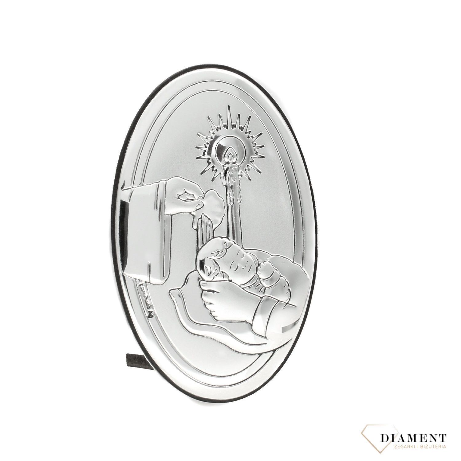 Obrazek srebrny przedstawiający Chrzest Święty- owal (1).jpg