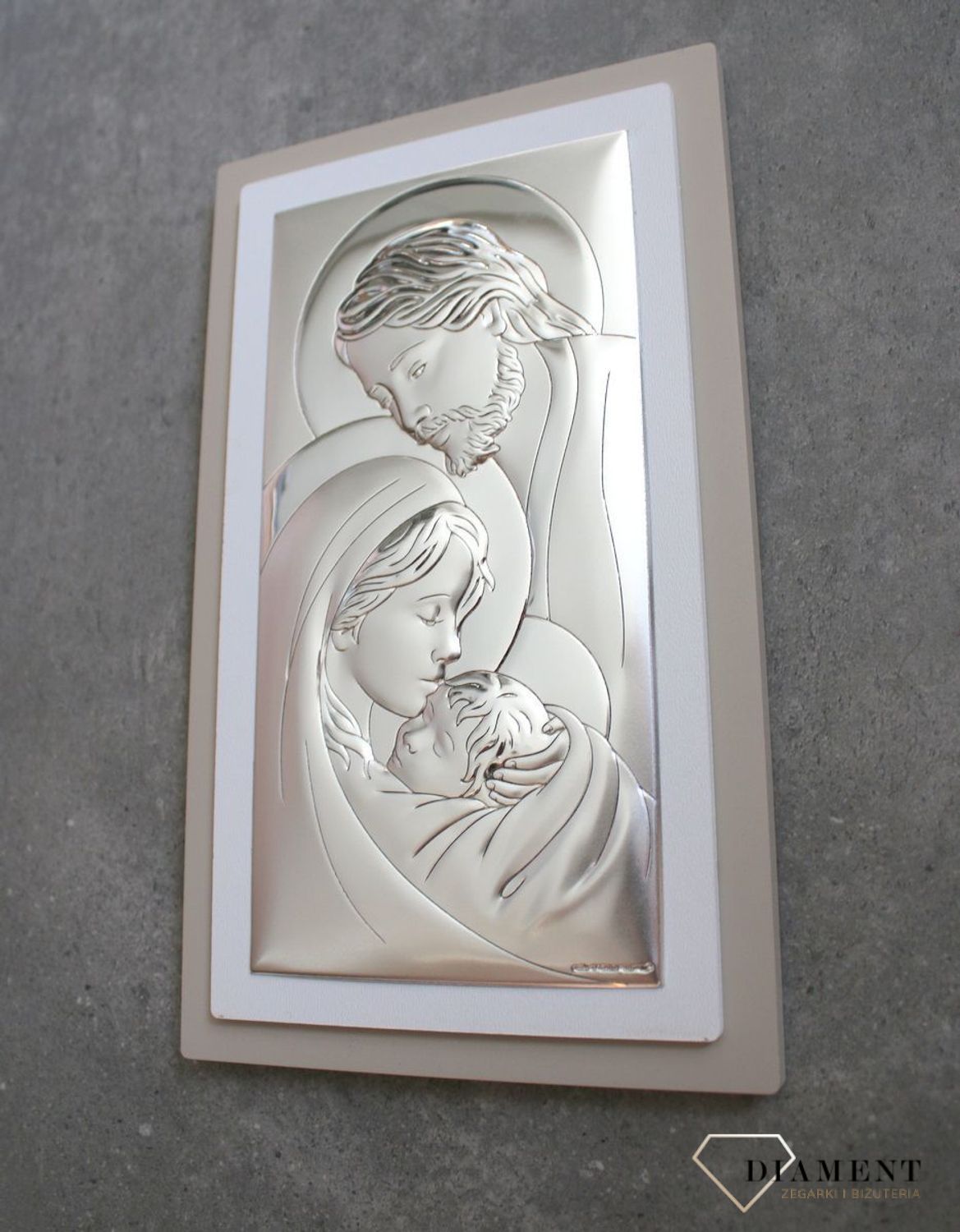 Obrazek srebrny przedstawiający wizerunek Świętej Rodziny 6380 2XTP.jpg