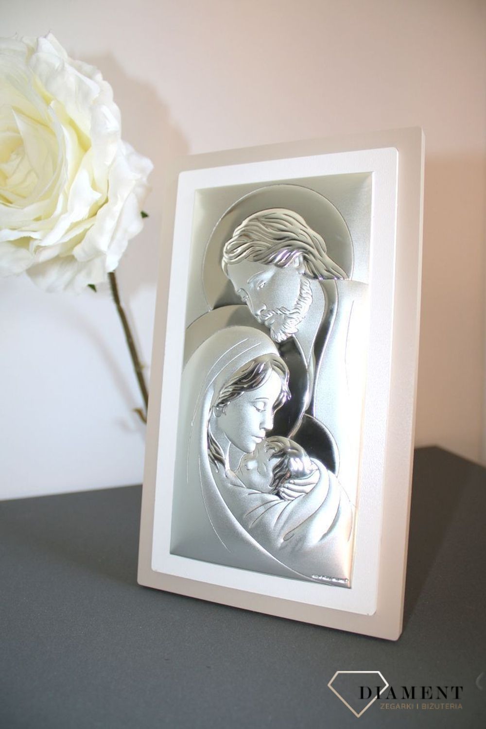 Obrazek srebrny przedstawiający wizerunek Świętej Rodziny 6380 2XTP.jpg