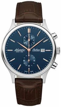 Zegarek męski Atlantic Seabase Chronograph 64452.41.51R. Zegarek męski z funkcją chronografu. Zegarek Atlantic z szafirowym szkłem. Zegarek męski klasyczny i elegancki. Zegarek męski na pasku idealny na prezent..jpg