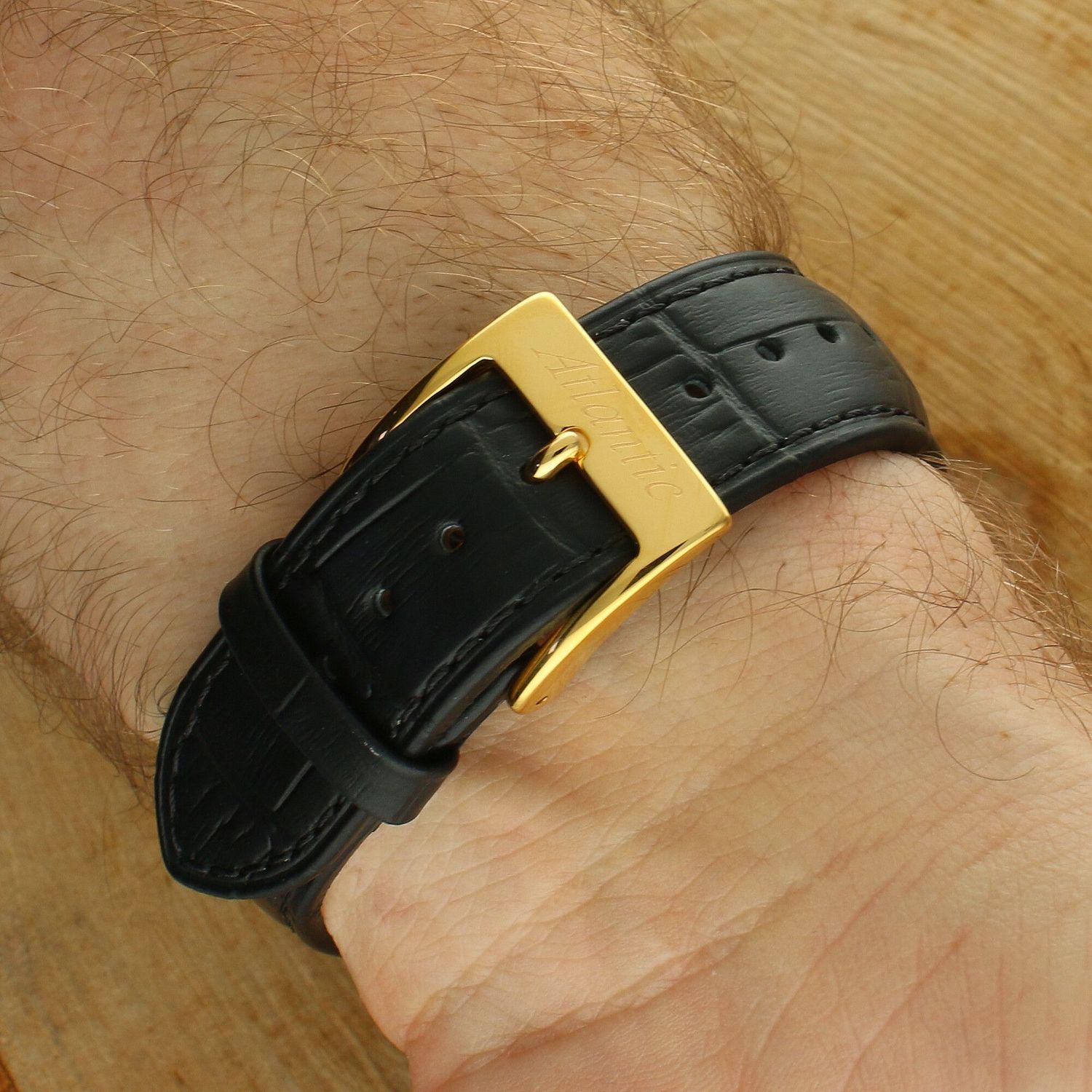 Zegarek Męski Atlantic Seabase Chronograph 64452.45.68 – Złoty, Skórzany Pasek.jpg