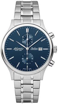 Zegarek męski Atlantic Seabase Chronograph 64457.41.51. Zegarek męski Atlantic. Zegarek męski z chronografem. Zegarek męski Atlantic na bransolecie. Zegarek męski na bransolecie Atlantic idealny na prezent..jpg