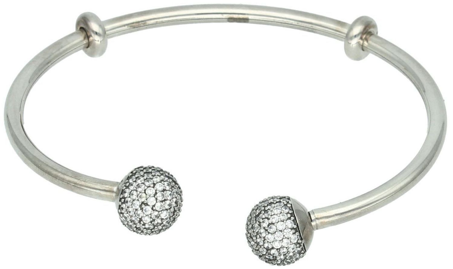 Sztywna bransoletka modułowa typu Pandora – baza na charmsy Moments. Elegancka, sztywna bransoletka modułowa typu Pandora z kulkami – idealna baza na charmsy Moments. Wykonana z dbałością 1.jpg