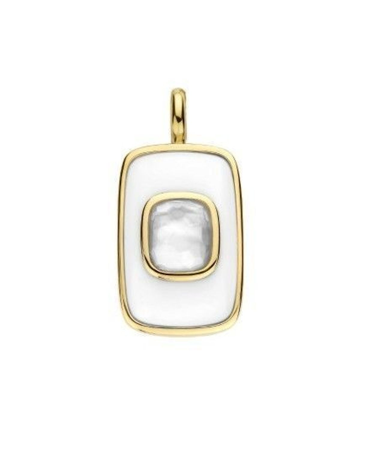 Zawieszka srebrna pokryta złotem z agatem i masą perłową Ti Sento 6815WA. Zawieszka srebrna z masą perłową. Zawieszka srebrna pokryta złotem do łańcuszka. Zawieszka z agatem. Zawieszka.jpg