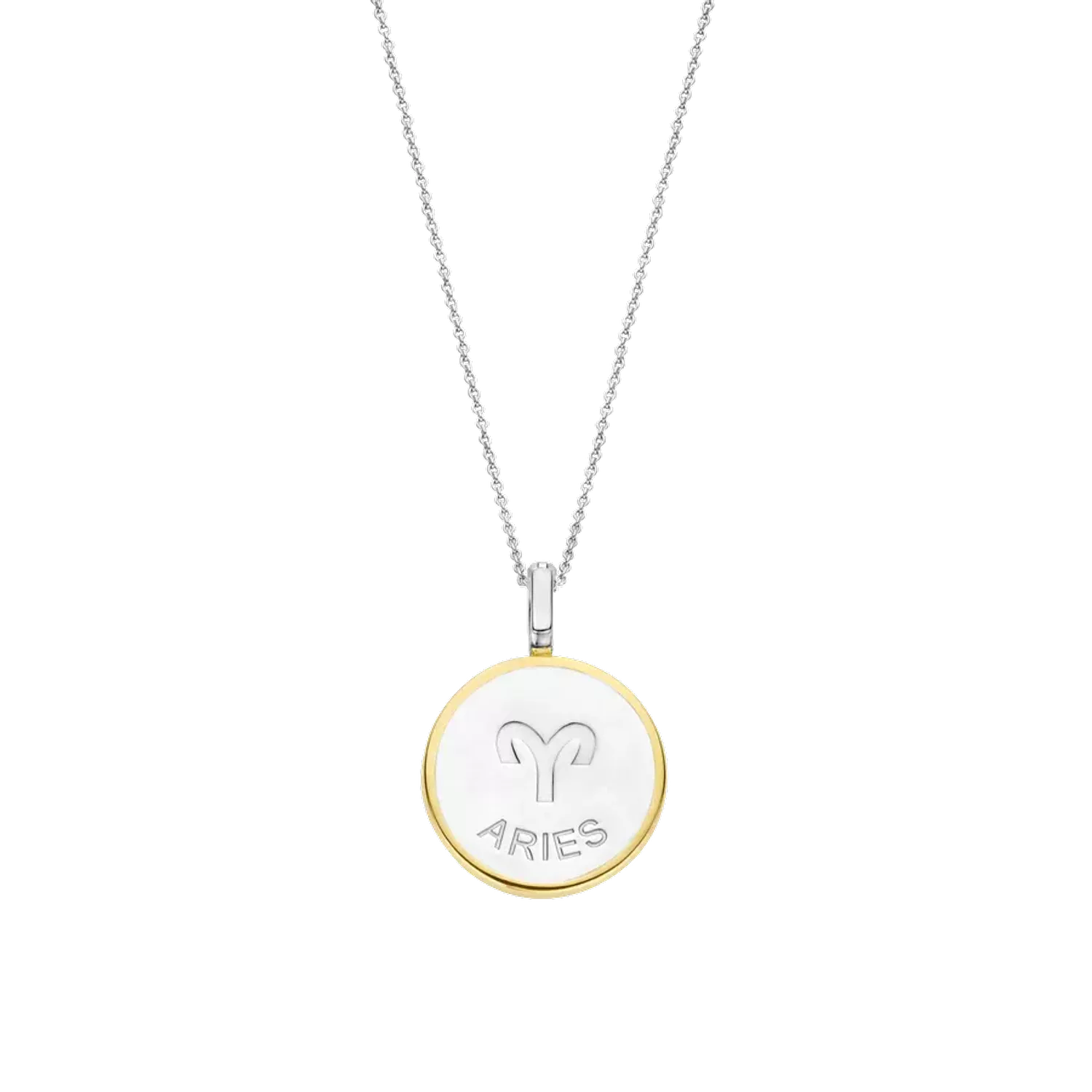 Naszyjnik srebrny pokryty złotem TI SENTO Konstelacja znaku zodiaku Baran 6826AR Srebrny wisiorek z zodiakiem TI SENTO 6826AR przedstawia unikalny znak zodiaku Baran. Wykonany z najwyższej jakości srebra próby 925 pokrytego.webp