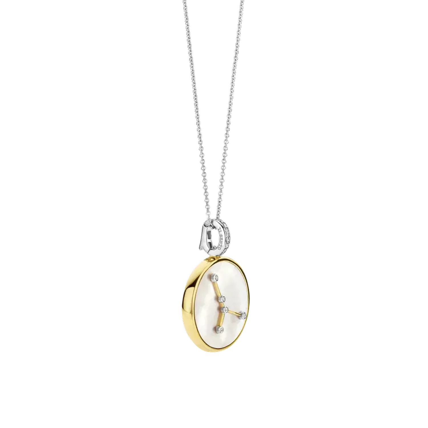 Naszyjnik srebrny pokryty złotem TI SENTO Konstelacja znaku zodiaku RAK 6826CA Srebrny wisiorek z zodiakiem TI SENTO 6826CA przedstawia unikalny znak zodiaku RAKA. Wykonany z najwyższej jakości srebra próby 925 pokrytego złotem. Pom.webp