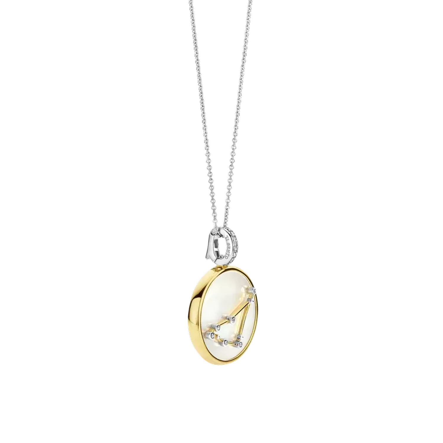 Naszyjnik srebrny pokryty złotem TI SENTO Konstelacja znaku zodiaku Koziorożec 6826CN Srebrny wisiorek z zodiakiem TI SENTO 6826CN przedstawia unikalny znak zodiaku Koziorożca. Wykonany z najwyższej jakości srebra próby 925 pokryteg.webp