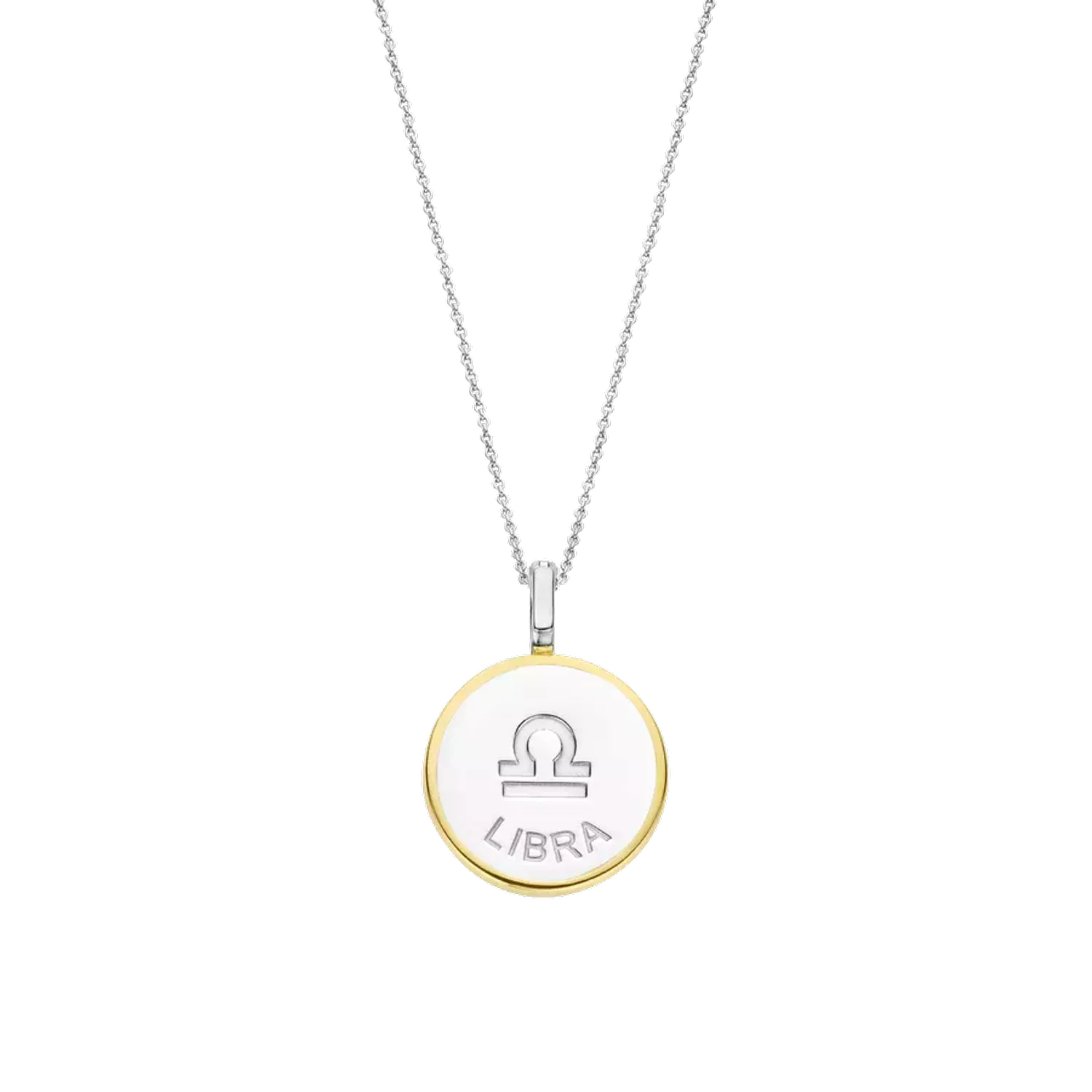 Naszyjnik srebrny pokryty złotem TI SENTO Konstelacja znaku zodiaku Waga 6826LI  Srebrny wisiorek z zodiakiem TI SENTO 6826LI przedstawia unikalny znak zodiaku Waga. Wykonany z najwyższej jakości srebra próby 925 pokrytego.webp