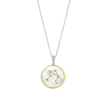 Naszyjnik srebrny pokryty złotem TI SENTO Konstelacja znaku zodiaku Waga 6826LI  Srebrny wisiorek z zodiakiem TI SENTO 6826LI przedstawia unikalny znak zodiaku Waga. Wykonany z najwyższej jakości srebra próby 925 pokrytego.webp