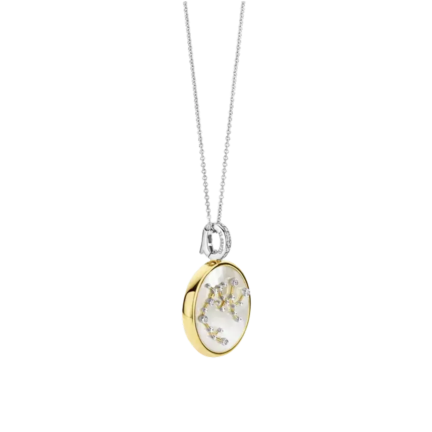 Naszyjnik srebrny pokryty złotem TI SENTO Konstelacja znaku zodiaku Strzelec 6826SA Srebrny wisiorek z zodiakiem TI SENTO 6826SA przedstawia unikalny znak zodiaku Strzelca. Wykonany z najwyższej jakości srebra próby 925 pok.webp