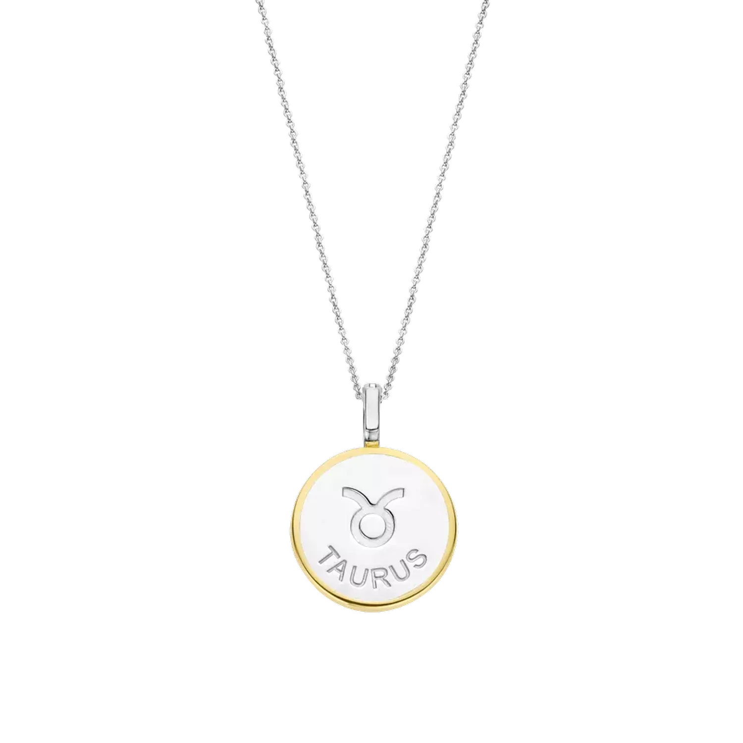 Naszyjnik srebrny pokryty złotem TI SENTO Konstelacja znaku zodiaku BYK 6826TA   Srebrny wisiorek z zodiakiem TI SENTO 6826TA  przedstawia unikalny znak zodiaku BYKA. Wykonany z najwyższej jakości srebra próby 925 pokrytego złotem..webp