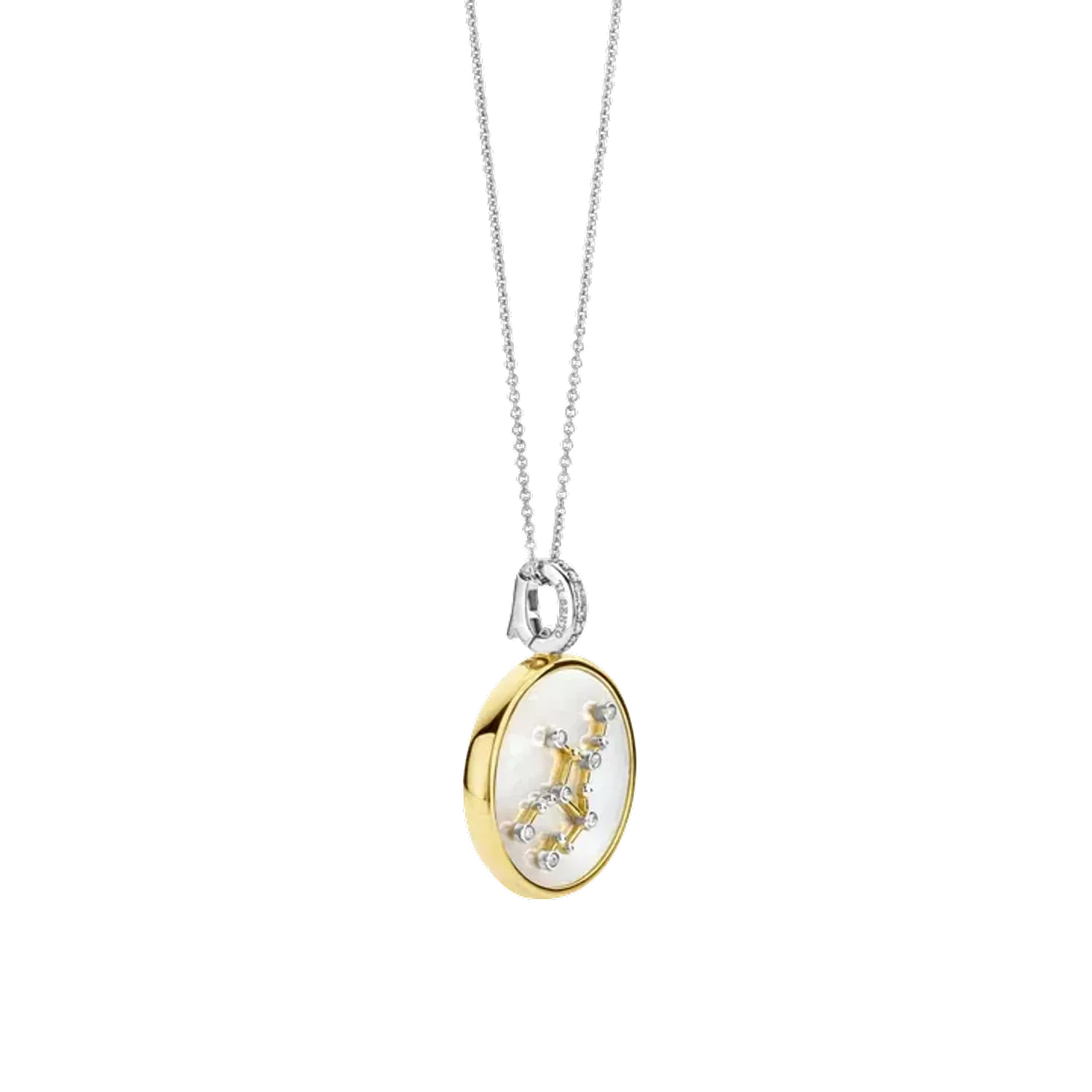 Naszyjnik srebrny pokryty złotem TI SENTO Konstelacja znaku zodiaku Panna 6826VI  Srebrny wisiorek z zodiakiem TI SENTO 6826AQ przedstawia unikalny znak zodiaku Panny. Wykonany z najwyższej jakości srebra próby 925 pokryteg.webp