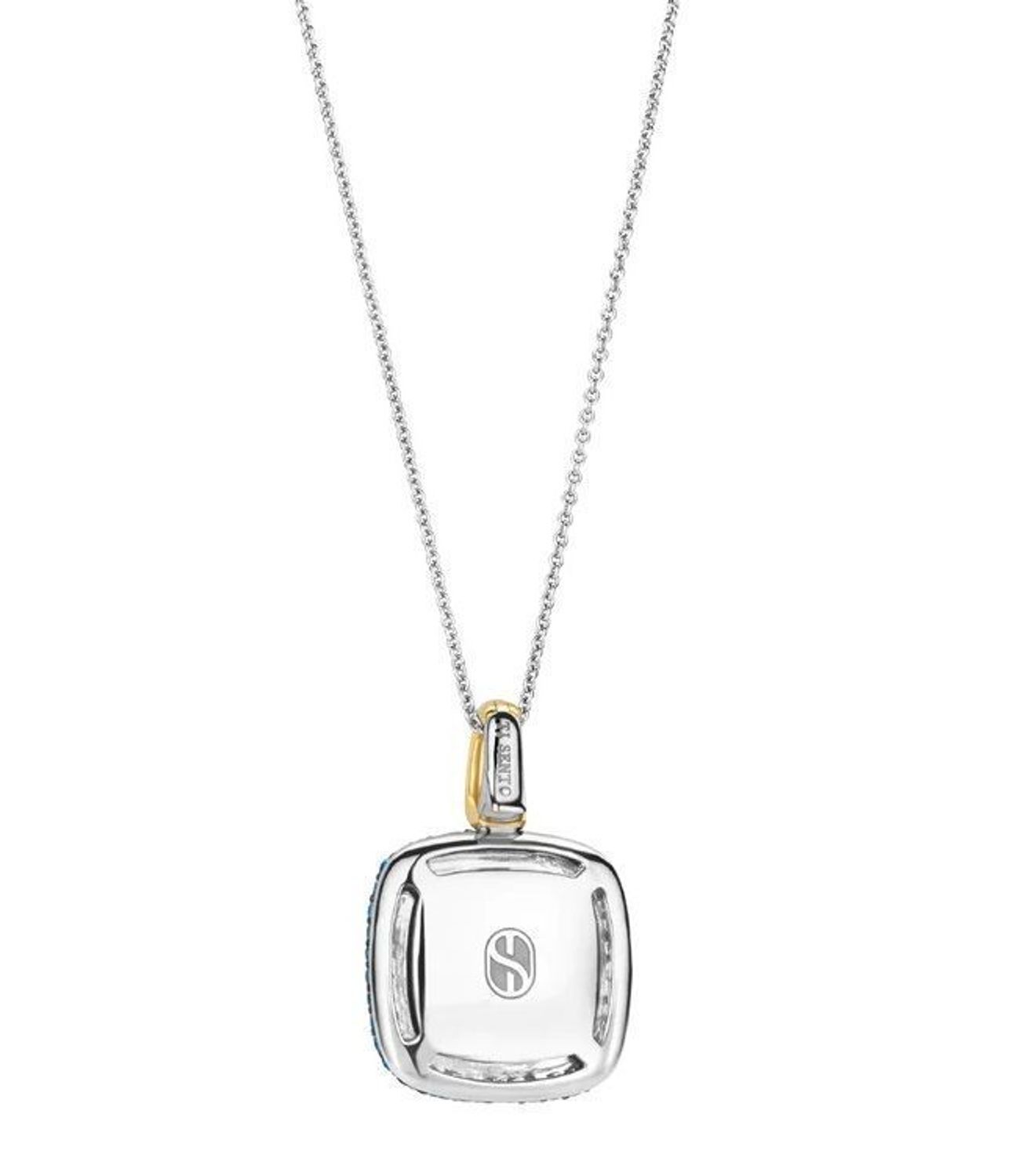 Srebrny naszyjnik TI SENTO z kamieniem turkusowym 6828TQ. Srebrny naszyjnik damski. Srebrny naszyjnik z turkusem. Naszyjnik srebrny damski Ti Sento z kamieniem naturalnym. Naszyjnik Ti Sento z turkusem na prezent (2).jpg