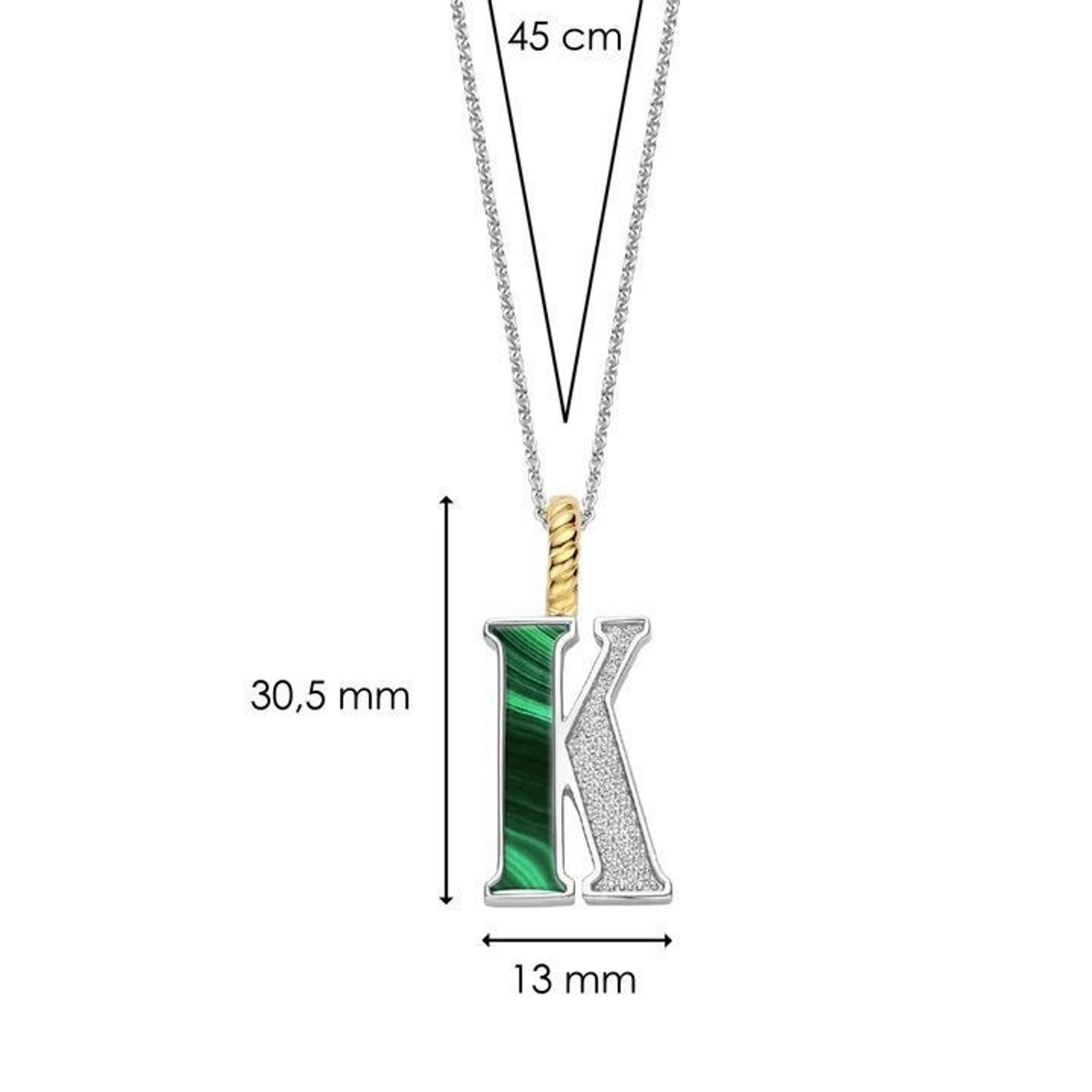 Naszyjnik srebrny damski z literą K TI SENTO zawieszka 6840MA_K Zawieszka w kształcie litery K 6840MA_K Wyjątkowa biżuteria marki TI SENTO, to luksusowe dodatki, które uszczęśliwią każdą kobietę. Naszyjnik z Twoim inicjałem..jpg