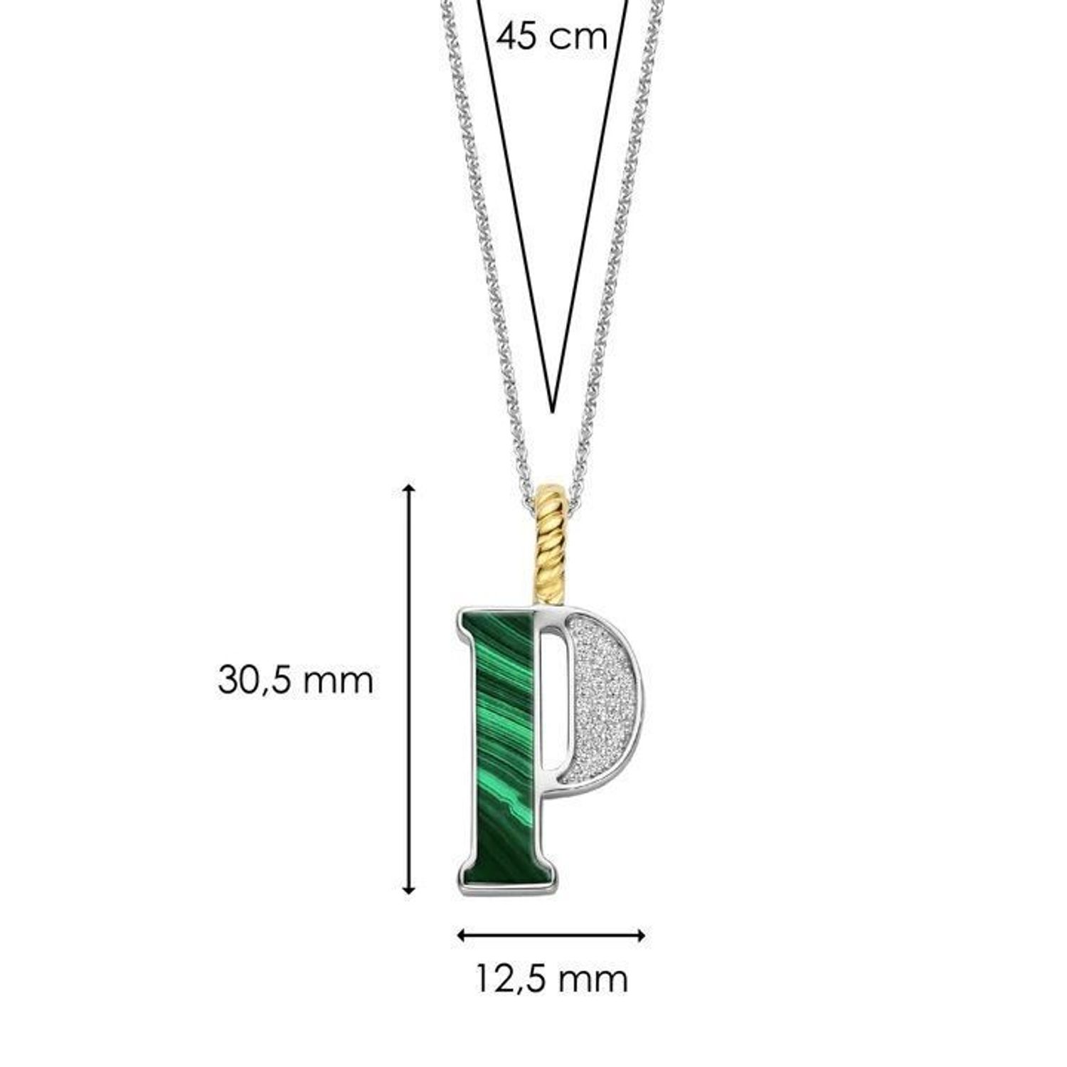 Naszyjnik srebrny damski z literą P TI SENTO zawieszka 6840MA_P Zawieszka w kształcie litery P  Wyjątkowa biżuteria marki TI SENTO, to luksusowe dodatki, które uszczęśliwią każdą kobietę. Naszyjnik z Twoim inicjałem..jpg