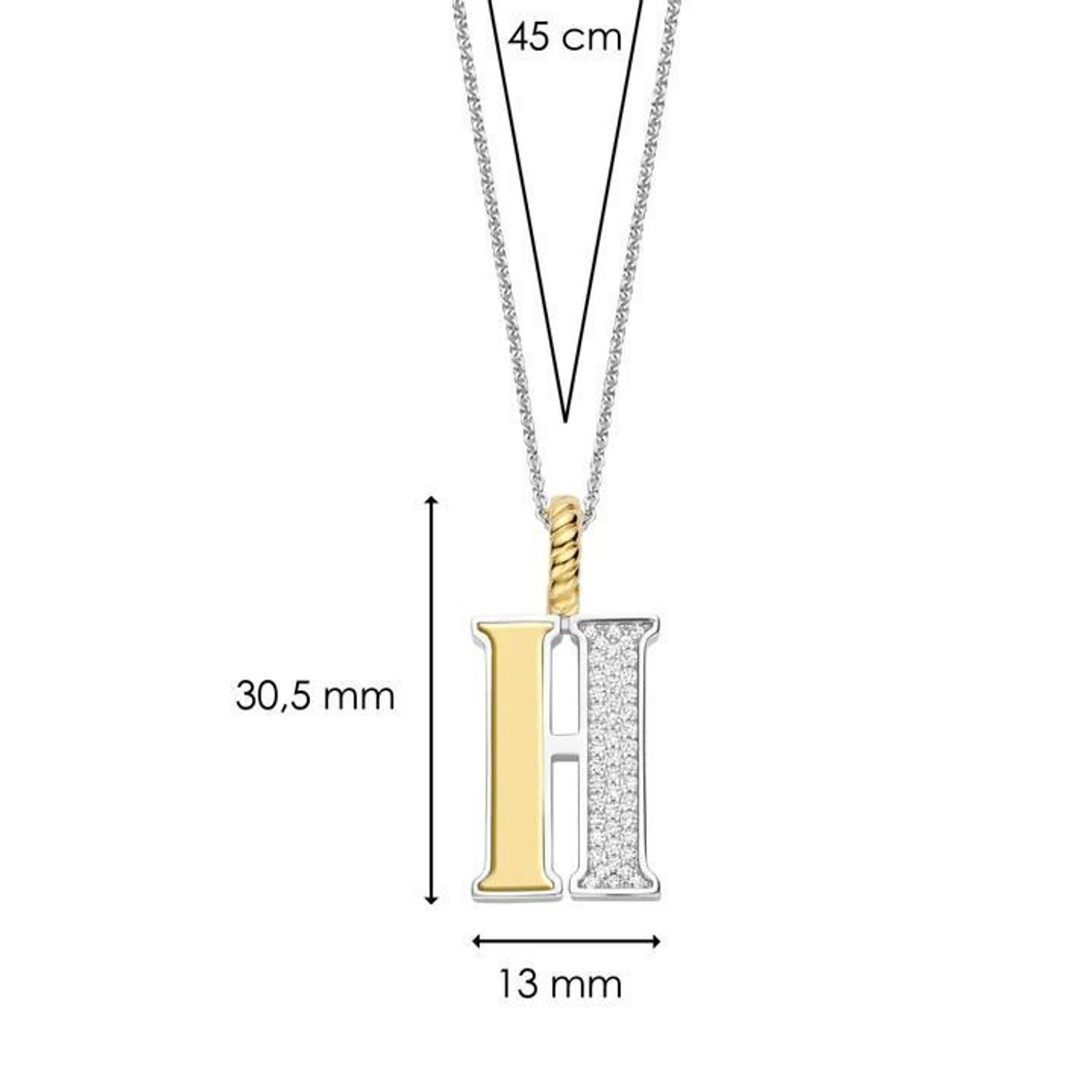 Naszyjnik srebrny damski z literą H TI SENTO zawieszka 6840ZY_H.  Zawieszka w kształcie litery H  6840ZY_H Wyjątkowa biżuteria marki TI SENTO, to luksusowe dodatki, które uszczęśliwią każdą kobietę. Naszyjnik z Twoim inicjałe.jpg