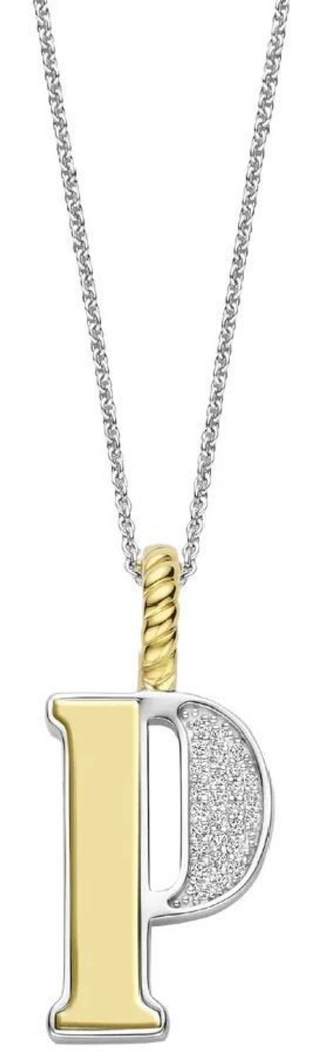 Naszyjnik srebrny damski z literą P TI SENTO zawieszka 6840ZY_P (1).jpg