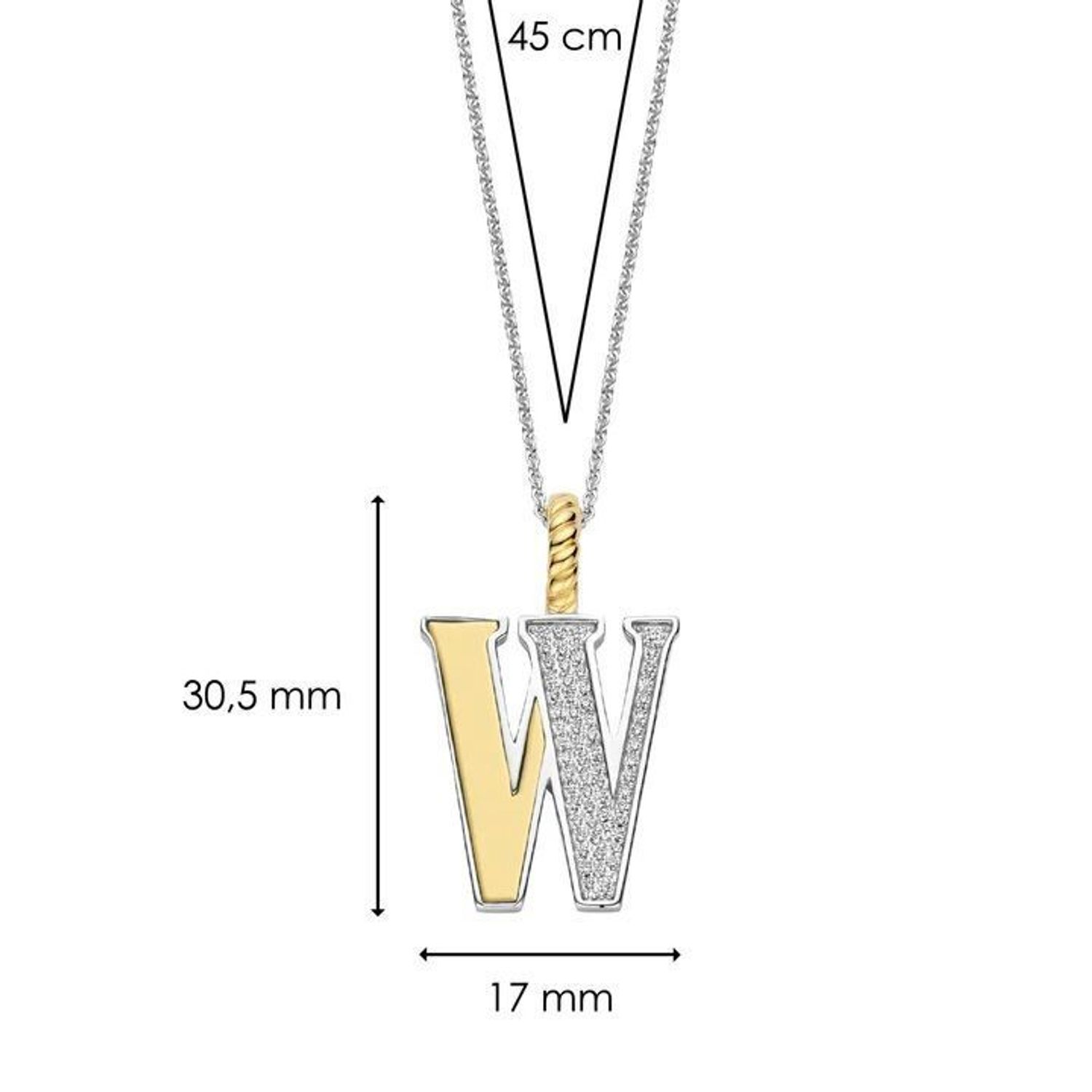 Naszyjnik srebrny damski z literą W TI SENTO zawieszka 6840ZY_W  Zawieszka w kształcie litery W  6840ZY_W Wyjątkowa biżuteria marki TI SENTO, to luksusowe dodatki, które uszczęśliwią każdą kobietę. Naszyjnik z Twoim inicjałem.jpg