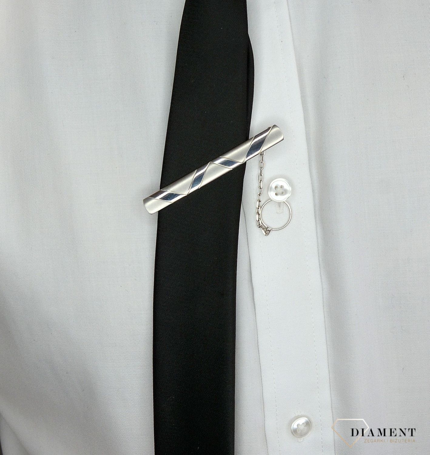 Spinka do krawatu srebra z ozdobnym wzorem 685184.jpg