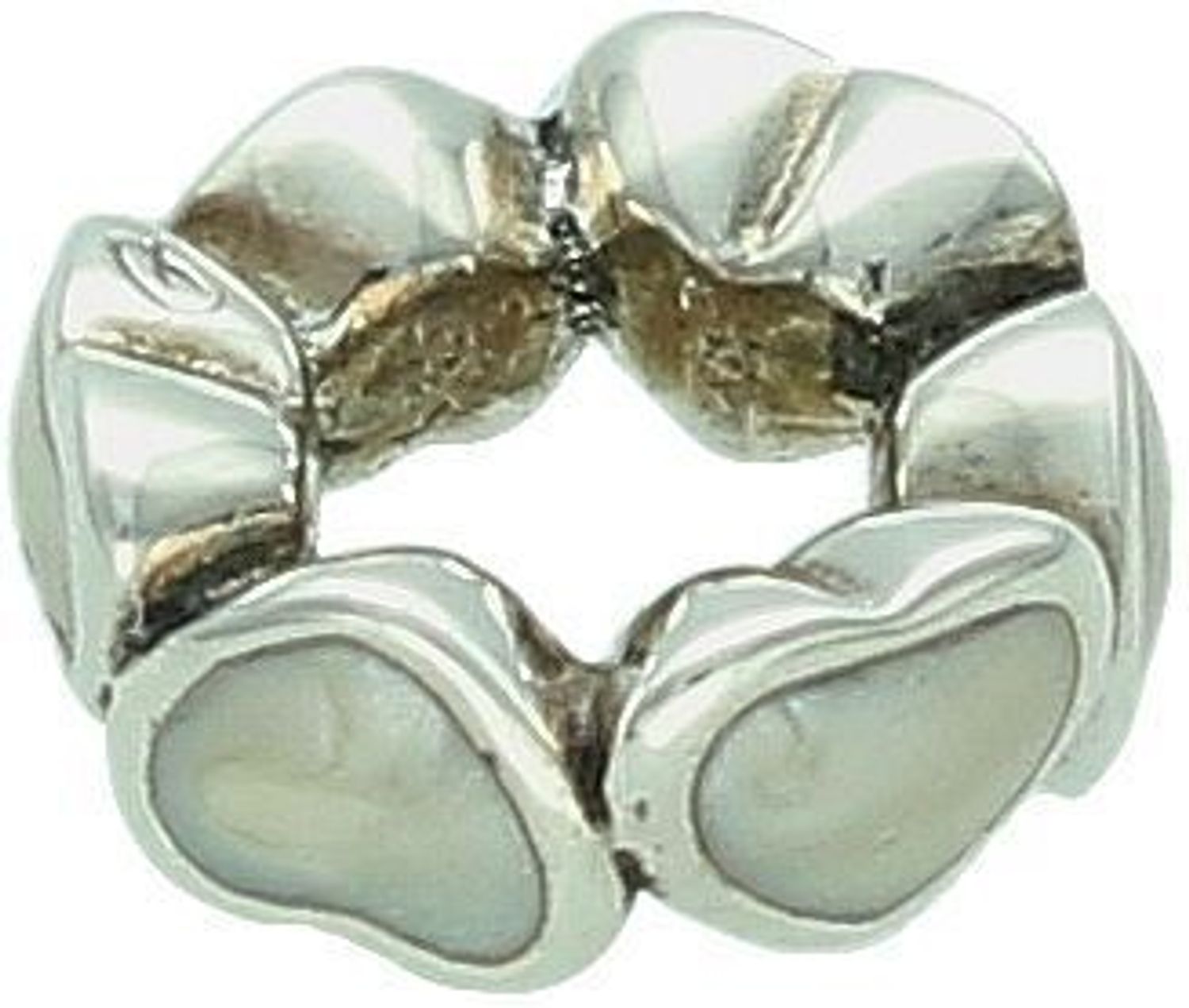 Charms srebrny typu PANDORKA serduszka masa perłowa próba 925, 700870 Zanurz się w świecie delikatnych emocji z uroczym charmsem w kształcie serduszek! 1.jpg