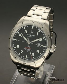 Zegarek męski na bransolecie z czarną tarczą Atlantic Classic SEAFLIGHT 70356.41 (2).jpg