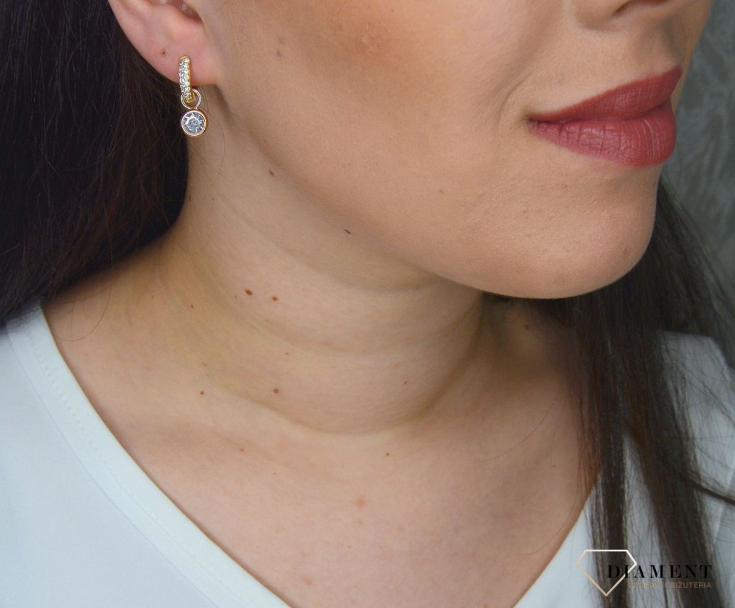 Srebrne kolczyki pozłacane TI SENTO MILANO złote kółka 7210ZY. Srebrne kolczyki damskie małe kółka  (2).jpg