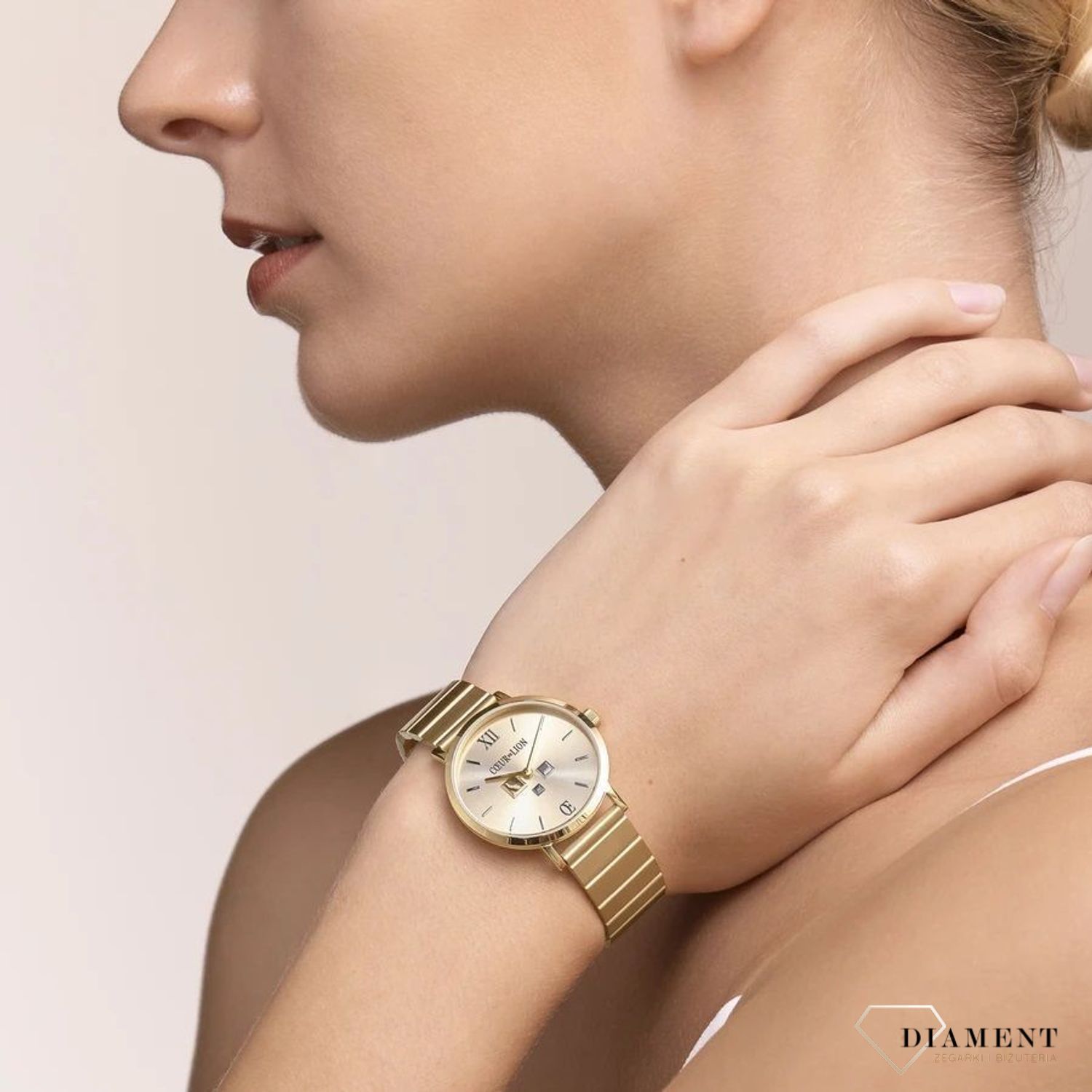 Zegarek damski na złotej bransolecie Coeur de Lion 7602721616 (1).jpg